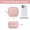 XIAOLER Small Makeup Pouch, Double Zipper Cosmetic Bag, Travel Makeup Bag, Cute Makeup Bag for Purse, Mini Toiletry Bag (pink) view 3