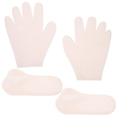 Baluue 1set Moisturizing Gloves and Socks for Hands and Feet Care Hydrating Skin Treatment Reusable Foot and Hand Masks for Dry Skin for Home Use and Travel