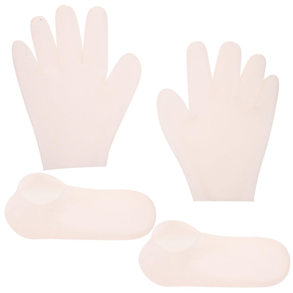 Baluue 1set Moisturizing Gloves and Socks for Hands and Feet Care Hydrating Skin Treatment Reusable Foot and Hand Masks for Dry Skin for Home Use and Travel