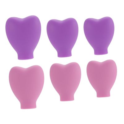 FOYTOKI 6pcs Professional Makeup Brush Silicone Brush Covers Protective Sleeves Head Cover Makeup Lid Travel-friendly for Estheticians