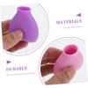 FOYTOKI 6pcs Professional Makeup Brush Silicone Brush Covers Protective Sleeves Head Cover Makeup Lid Travel-friendly for Estheticians view 4