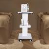 Beauty Tool Cart with Salon Tray&Handle,3 Tier Rolling Salon Trolley Cart Stand Beauty Instrument Tray,Salon Trolley Cart Esthetician Cart Wheeled Salon Spa Cart for Hair Tattoo Stylist (34x38x69cm) view 2
