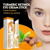 Turmeric Retinol Eye Cream Stick, Eye Balm Stick Hydrating for Dark Circles and Puffiness, Retinol Anti Aging Under Eye Cream, Reduces Fine Lines Eye Bags Eye Cream Stick for All Skin Types (4PCS) view 2