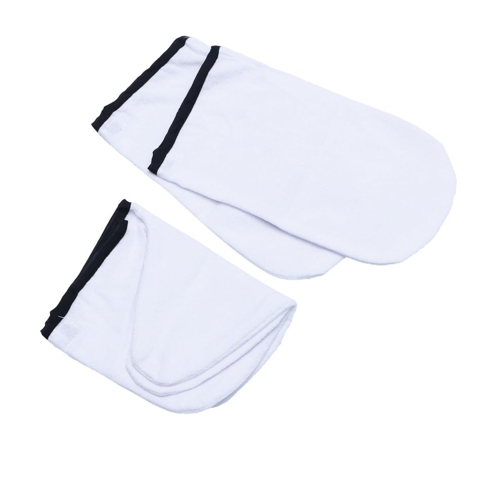 Healeved 2pairs Paraffin Wax Gloves and Foot Cotton Hand Treatment for Spa Insulated Mitts for Nourishing Skin Comfortable and Washable for Home Use