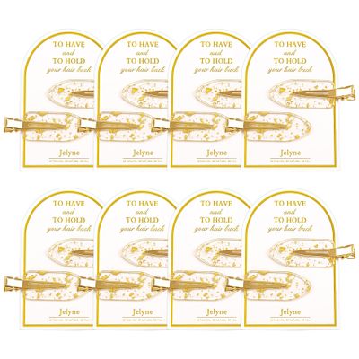 16PCS No Bend Hair Clips and Glitter Gold Bangs Clips - Makeup Ready Hair Setting Kit with Bridesmaid Proposal Gift