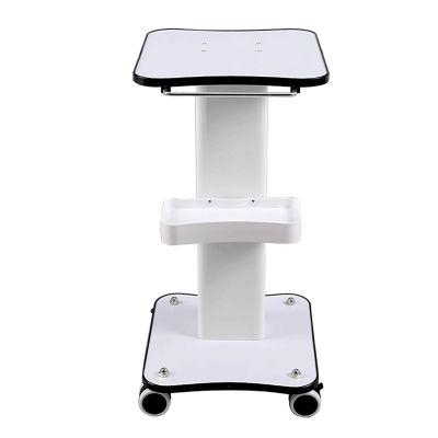 Rieort Salon Rolling Cart Metal Salon Trolley with 360 Swivelling Wheels Salon Cart Storage Tray for Beauty Spa Utility Cart