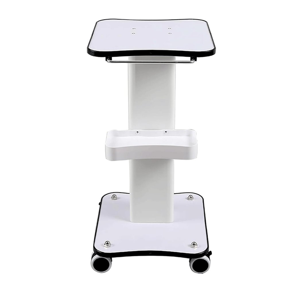 Rieort Salon Rolling Cart Metal Salon Trolley with 360 Swivelling Wheels Salon Cart Storage Tray for Beauty Spa Utility Cart