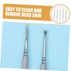 Healeved 5pcs Cuticle Remover Tool Double-ended Dead Skin Forks for Nail Art and Foot Care Durable Steel Manicure Tools for Easy Exfoliation and Cleaning view 2