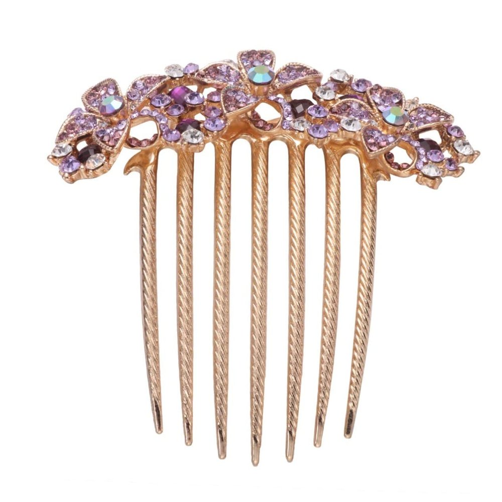 Outanaya Elegant Rhinestone Hair Comb for Women Crystal Hair Insert Comb for Weddings Dances and Special Occasions