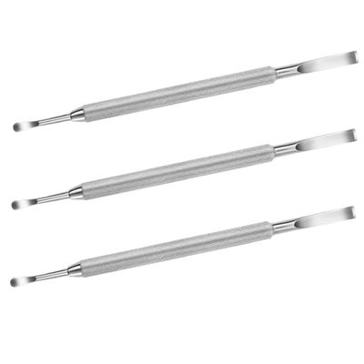 Healeved 3pcs Stainless Steel Nail Cuticle Remover Tools for Professional Nail Care Dual-ended Cuticle Pusher and Cleaner for Manicure and Pedicure Use