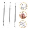 Healeved 3pcs Stainless Steel Nail Cuticle Remover Tools for Professional Nail Care Dual-ended Cuticle Pusher and Cleaner for Manicure and Pedicure Use view 2