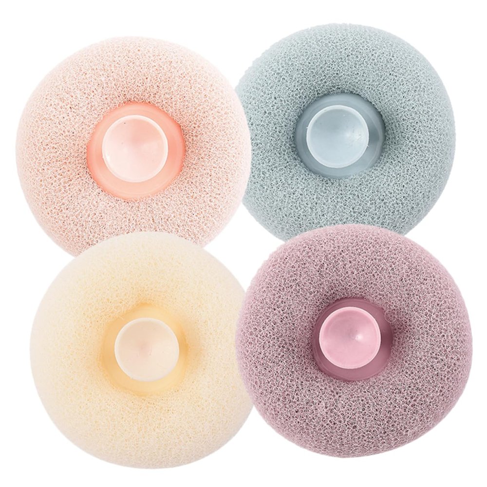Healeved 4pcs Bath Ball Exfoliating Body Sponge Shower Scrubber for Bath Shower Portable Cleaning Balls Gentle Loofahs Skin-Friendly Material Easy to Use