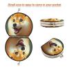 Augenstern Travel Makeup Mirror Dog-Shiba- Inu-Painting Foldable Cosmetic Mirror Pocket Mirror view 3