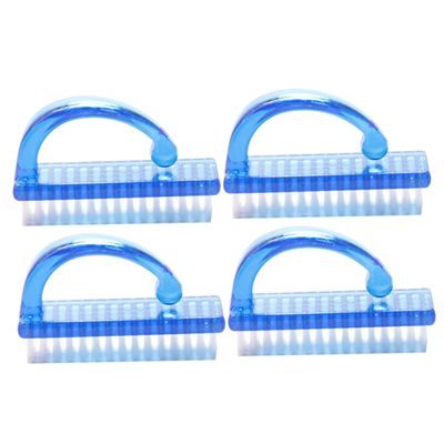 Healeved 4pcs Nail Cleaning Brushes Ergonomic Fingernail Toenail Scrubbers with Stiff Bristles for Manicure and Pedicure Durable Materials Lightweight Design