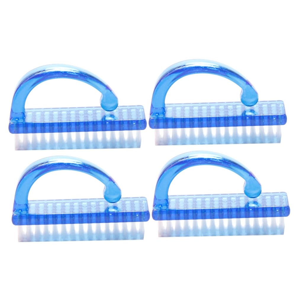 Healeved 4pcs Nail Cleaning Brushes Ergonomic Fingernail Toenail Scrubbers with Stiff Bristles for Manicure and Pedicure Durable Materials Lightweight Design