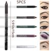 CurcKua 5PCS Eyeliner Pencil, 5 Colors Waterproof Neon Eyeliner Waterproof Eyeliner Long-Lasting Gel Eye Liner Portable Eye Makeup for Girl Women Waterproof Eyeliner Eye Makeup Gel Eye Liner view 4