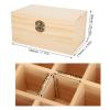 15-Slot Pine Essential Oil Storage Box, Anti-Sunlight Beauty Center Display Case,Wooden Cosmetic Organizer for Home view 2