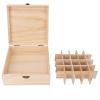 25-Slot Pine Essential Oil Storage Box,Organize Your Oils Wood Essential Oil Holder, Portable Oil Case for Home and Travel Enthusiasts view 3