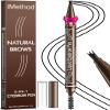 iMethod Microblading Eyebrow Pen - Eyebrow Pencil 2-in-1 Dual-Ended Eye Brow Pencils for Women with 3-Fork-Tip and Spoolie Brush Create Natural Hair-Like Defined Brows, Last All-Day, Black view 1