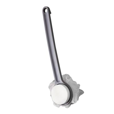 Healeved Back Brush Long Handle Dual-Sided Shower Scrubber for Dead Skin Exfoliation Gentle Bathing Brush Grey Back Washer for Relaxing Shower Experience