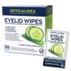 OPTICALINEA EYELID & LASH Ultra Soft Moisturizing Natural Plant Based Cucumber, Green Tea & Aloe Vera Extra Large 8"x7" Dry Eye Hypoallergenic Rinse Free Scrub & Cosmetic Makeup Remover Wipes 30ct view 1