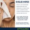 OPTICALINEA EYELID & LASH Ultra Soft Moisturizing Natural Plant Based Cucumber, Green Tea & Aloe Vera Extra Large 8"x7" Dry Eye Hypoallergenic Rinse Free Scrub & Cosmetic Makeup Remover Wipes 30ct view 2
