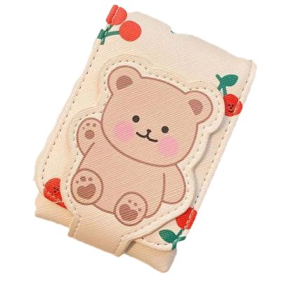 Bear Lipstick Bag with Mirror Makeup Lipstick Case Mini Bag Girl Portable Travel Makeup Bag Makeup Bear Design Storage Bag Premium for Outdoor