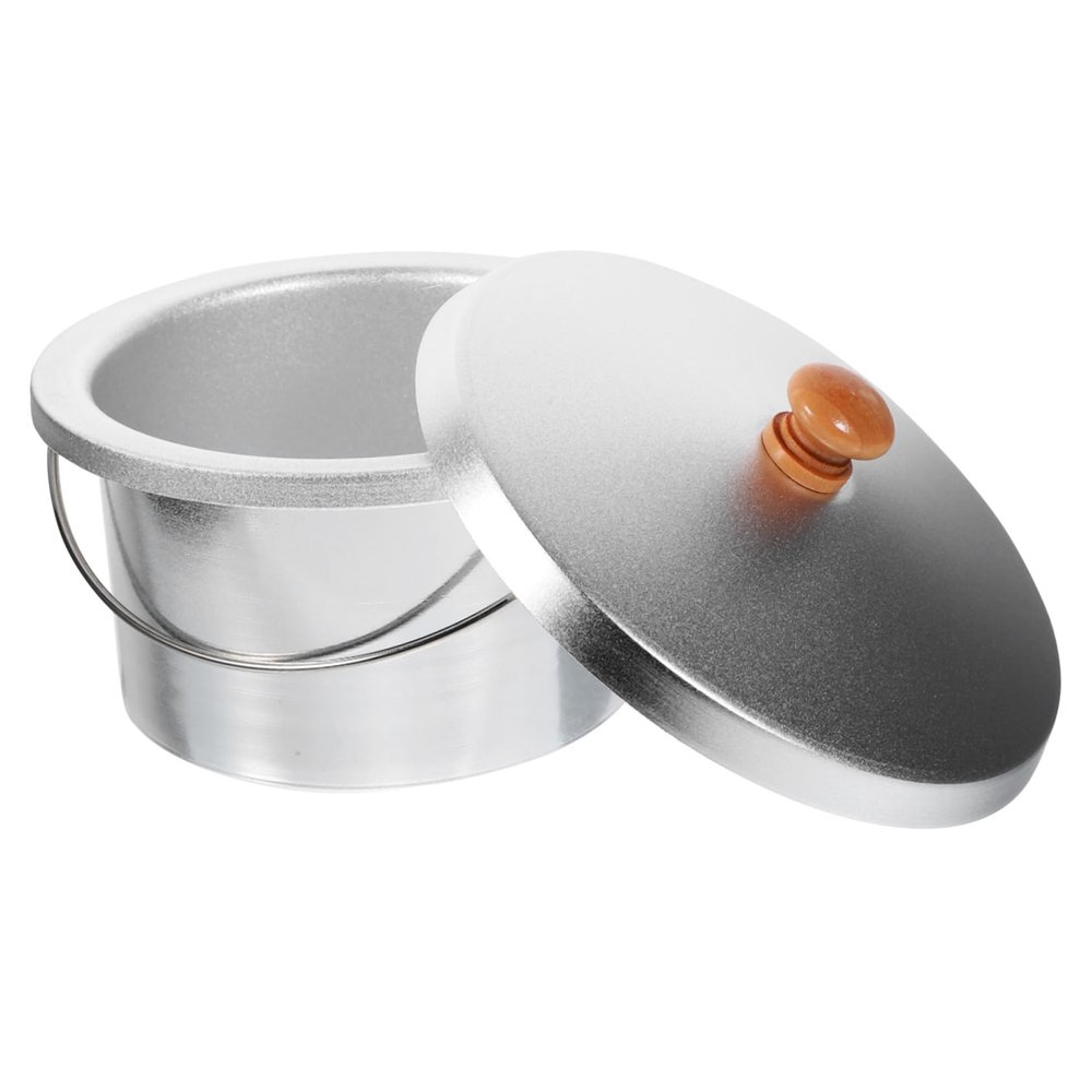 HOLIDYOYO 1set Non-stick Wax Melting Pot Wax Heater Container with Lid for Hair Removal for Home Salon Use Iron Material Smooth Design