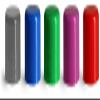 14 mm Silver Smooth Polypropylene Friction Fit Caps for Lip Balm Tubes view 1