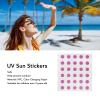 banapoy 150Pcs UV Detection Stickers for Sunscreen, Round Shape Reusable Sunscreen Stickers Reapply Reminder, Color Changing Sun Protect Stickers for Outdoor (Purple), banapoyd0ersugkvw-12 view 2