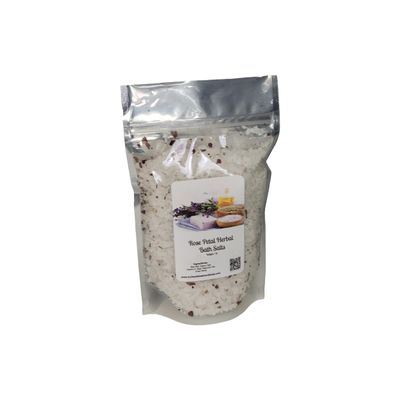Bath Salts | 1lb Bag (16oz.) | Choose Your Scent | Epsom Salt | Sea Salt| Bathing | Body Care | Beauty | Relaxation | Spa | Pedicure | Manicure | Soak (Rose Petal)