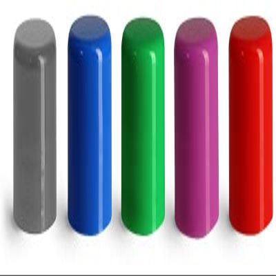 14 mm Silver Smooth Polypropylene Friction Fit Caps for Lip Balm Tubes