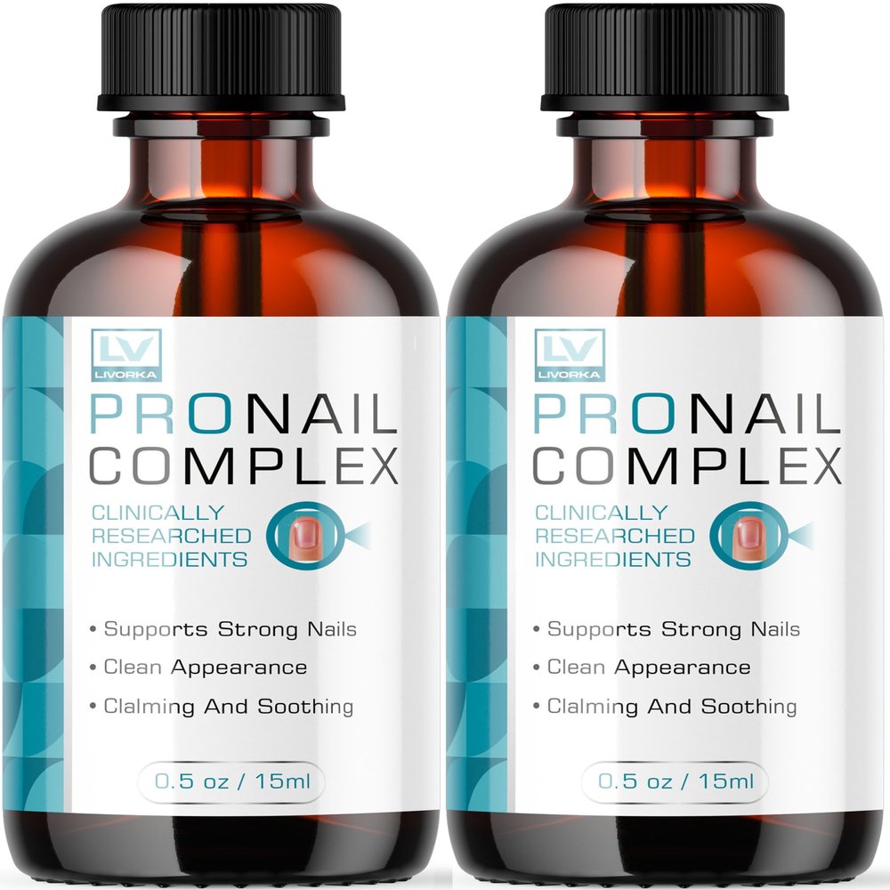 (2 Pack) Pronail Complex - Original Formula Toenail Treatment Pronail Complex Liquid Drops Premium Formula Extra Strength, Pro Nail Complex Oil Liquid Drop All Natural Support, 2 Bottles for 2 Months