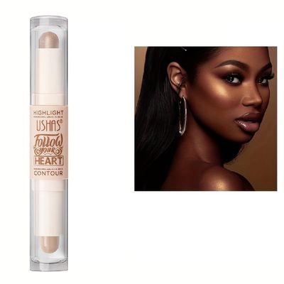 Generic USHAS 2-in-1 Highlighter and Concealer Stick, Natural Shimmer Powder Highlighter (3, 1)