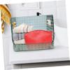Cabilock Diamond Pattern Storage Box Small Green Gold Desk Organizer for Cosmetics Sundries and Snacks Practical Household for Tidy Spaces view 3