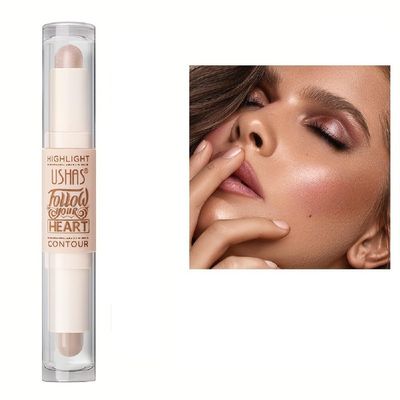 NinthAvenue Basics USHAS 2-in-1 Highlighter and Concealer Stick, Natural Shimmer Powder Highlighter (1, 1)
