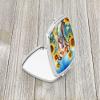Caroline's Treasures Pit Bull Terrier in Sunflowers Compact Mirror Decorative Travel Makeup Mirror for Women Girls Gifts Pocket Makeup Mirror Folding Handheld view 2