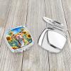 Caroline's Treasures Pit Bull Terrier in Sunflowers Compact Mirror Decorative Travel Makeup Mirror for Women Girls Gifts Pocket Makeup Mirror Folding Handheld view 3