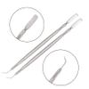 Healeved 2pcs Stainless Steel Eyelash Separator and Brow Comb Dual-end Eyelash Teasing Needles for Eyebrow Perming for Makeup Artists and Personal Use view 3