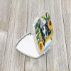 Caroline's Treasures Border Collie in Sunflowers Compact Mirror Decorative Travel Makeup Mirror for Women Girls Gifts Pocket Makeup Mirror Folding Handheld view 2