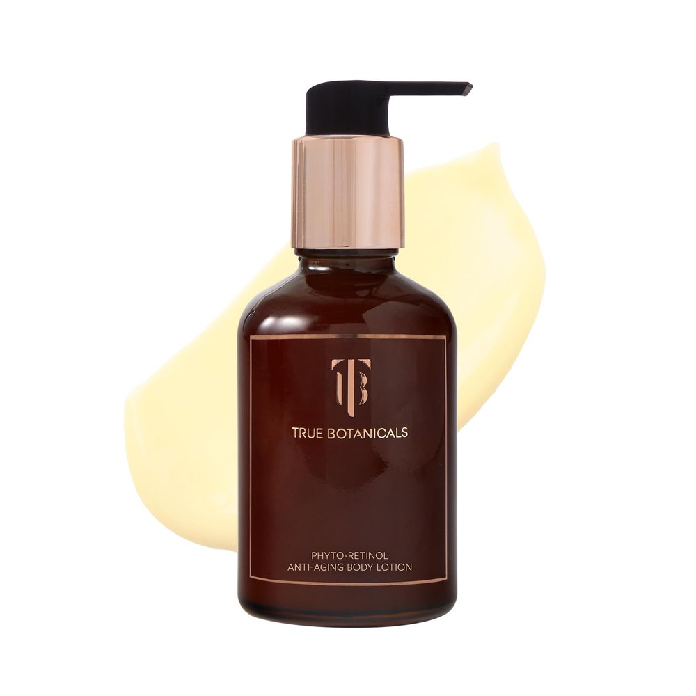 True Botanicals Phyto Retinol Anti-Aging Body Lotion | Targets Fine Lines, Wrinkles, Crepey Skin | Rosehip Oil & Peptilium | Dermatologist Tested, All Natural, Vegan | 4.3 oz | 127 ml