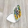 Caroline's Treasures Norwegian Elkhound in Sunflowers Compact Mirror Decorative Travel Makeup Mirror for Women Girls Gifts Pocket Makeup Mirror Folding Handheld view 2