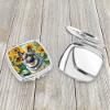 Caroline's Treasures Norwegian Elkhound in Sunflowers Compact Mirror Decorative Travel Makeup Mirror for Women Girls Gifts Pocket Makeup Mirror Folding Handheld view 3