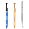 3pcs Piercing Ball Grabber Tool, Earring Ball Holder Jewelry Claw Grabber & Prong Tweezers Jeweler's Pick up Tool Piercing Removal Tool for Changing Jewelry Beads Gems Diamond view 1