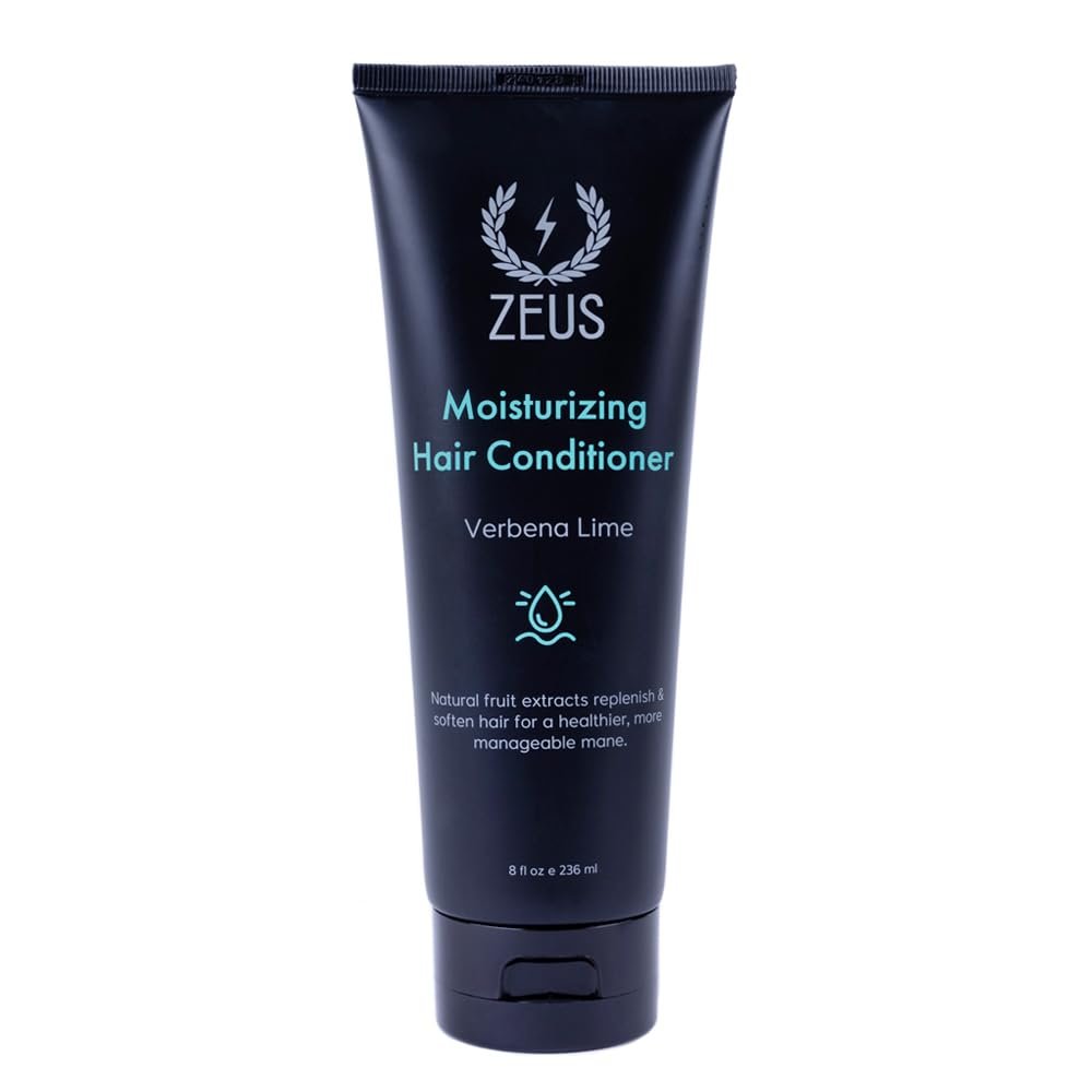 ZEUS Daily Moisturizing Conditioner for Men with Argan Oil & Natural Fruit Extracts to Cleanse, Strengthen, Hydrate, Nourish and Soften Hair for Lasting Strength & Shine (Made in USA) 8 oz.
