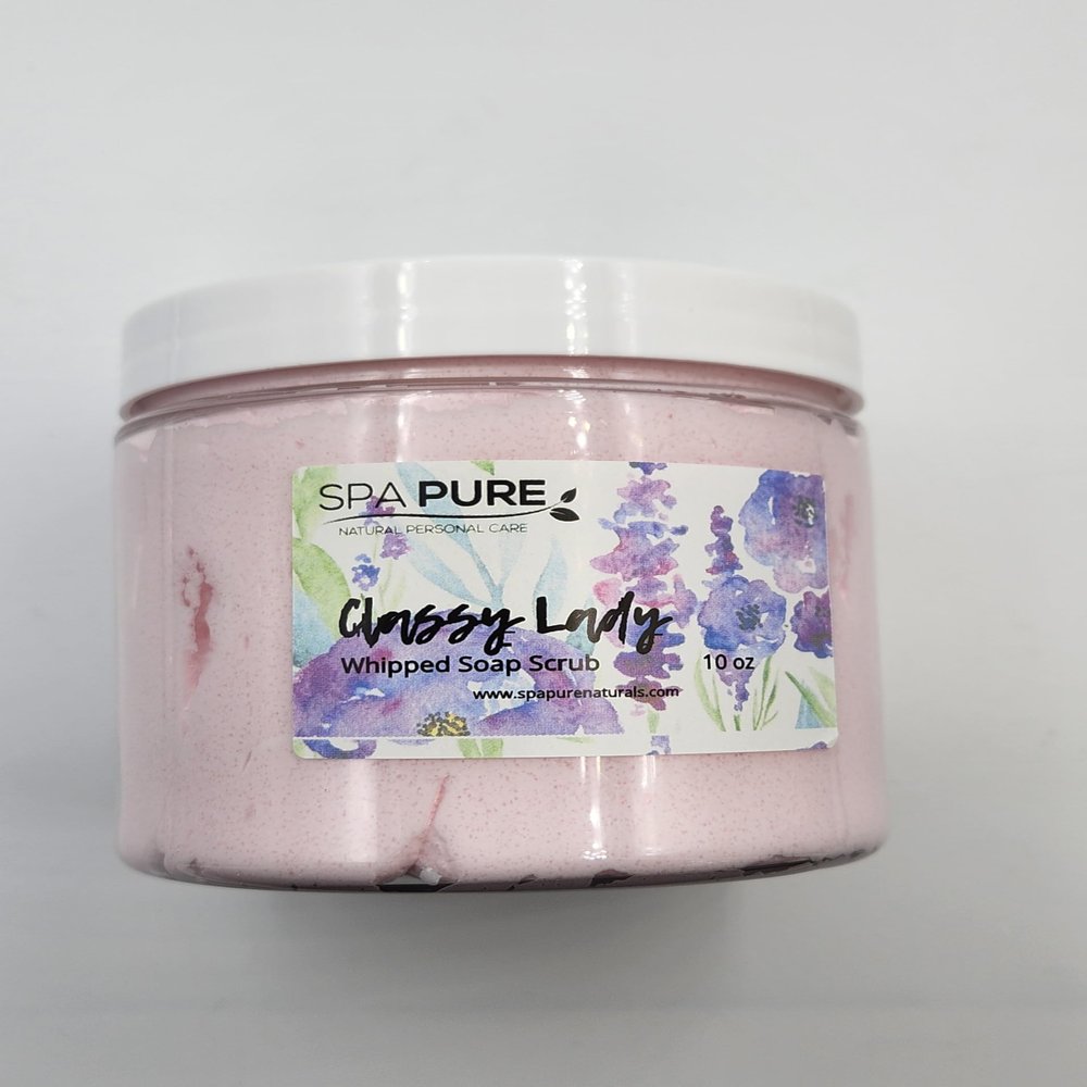 Spa Pure Whipped Soap Scrub - Luscious - Cleans and Exfoliates, Moisturizing, 8 oz, Select Favorites (CLEAN LINEN)