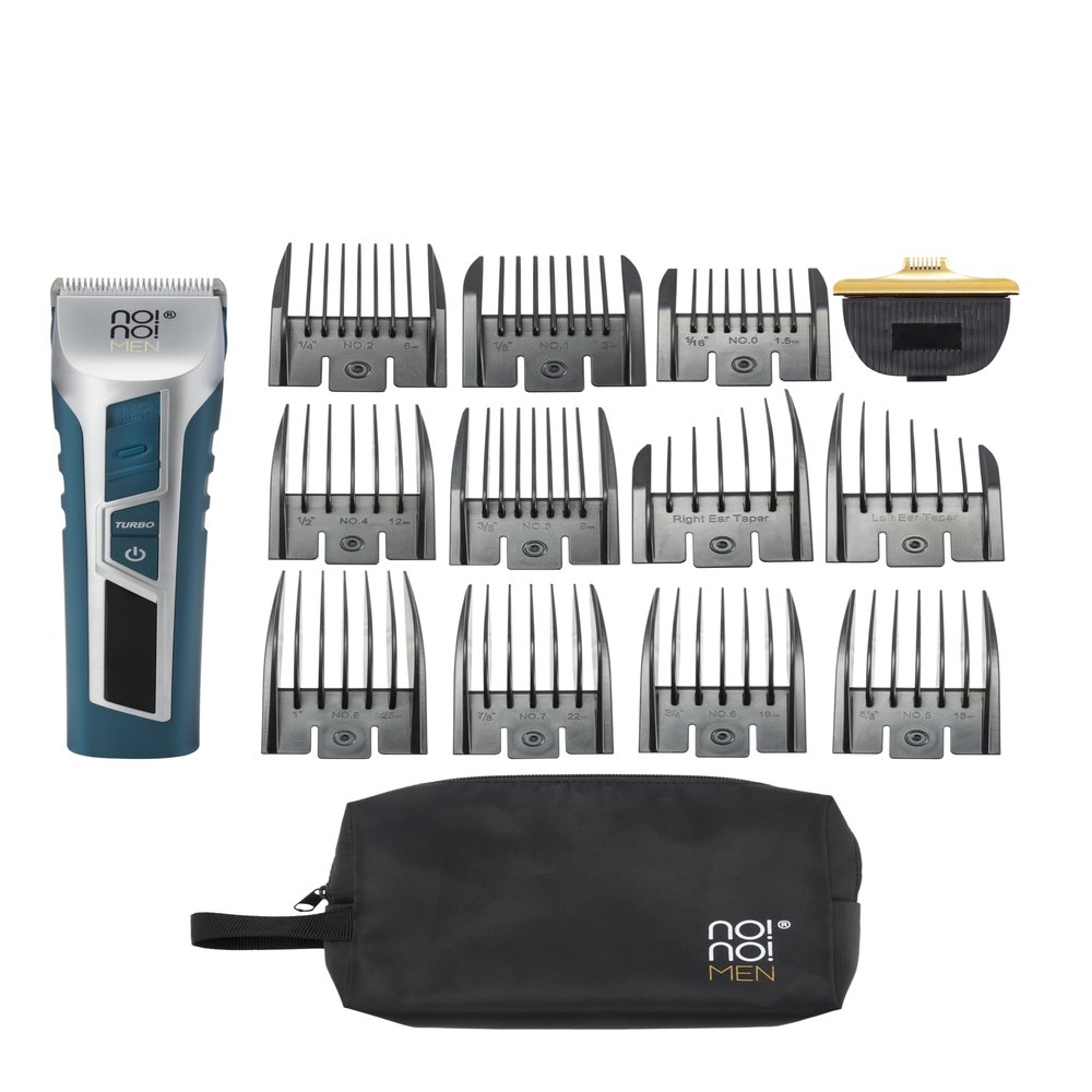 no!no! Men's Elite Barber Face, Beard and Hair Trimmer, Hair Clippers, Electric Shaver & Nose Ear Trimmer Rechargeable