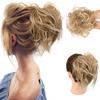 Messy Bun Hair Piece for Women, Tousled Updo Messy Bun Hair Piece Straight Curly Mix Ponytail Extensions Fake Synthetic Elastic Band Scrunchies Hairpiece for Women Girls ,Fake Hair Accessories for Wom view 2
