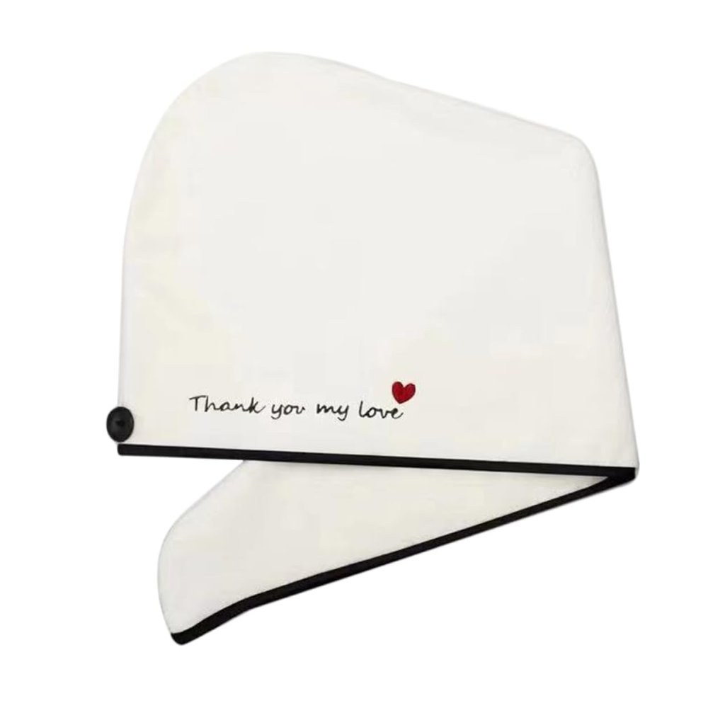 Beatifufu Creative Fast Dry Hair Drying Cap for Women Ultra Absorbent Towel Button Lightweight Shower Bath Wrap for Quick Hair Drying Random