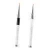 Outanaya 2pcs Multifunctional Nail Art Drawing Pens with Diamond Metal Handles for Diy Manicure Flexible and Durable Salon Quality Painting Tools for Beginners and Professionals view 1